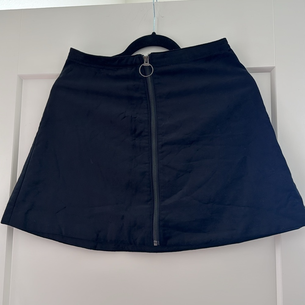 Velvet mini skirt